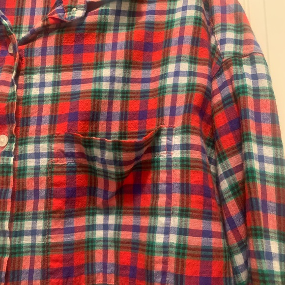 Old Navy red plaid shirt M - Picture 2 of 4